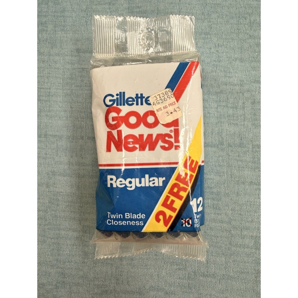 Vintage Gillette Good News Twin Blade 12 Pack Disposable Razors New Sealed 1987